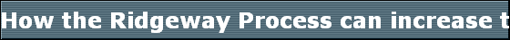 How the Ridgeway Process can increase the value of your business