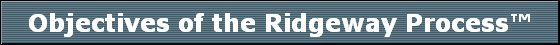 Objectives of the Ridgeway Process�