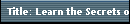 Title: Learn the Secrets of how to �Knock Out� your Competition by getting more Quality Referrals