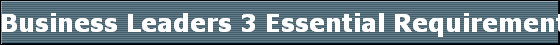 Business Leaders 3 Essential Requirements 