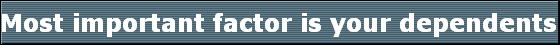 Most important factor is your dependents for Life Insurance 