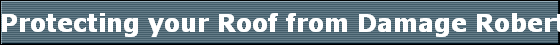 Protecting your Roof from Damage Roberts Roofing and Siding 6279 Ridge Road Lockport, NY 14094 Jerry Roberts