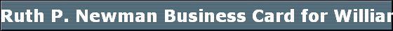 Ruth P. Newman Business Card for Williamsville, New York Lawyer
