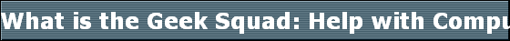 What is the Geek Squad: Help with Computer Networks and installation