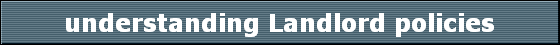 understanding Landlord policies