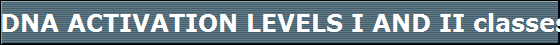 DNA ACTIVATION LEVELS I AND II classes